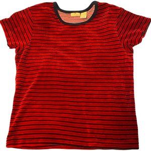 Vintage velour striped limited top sz s